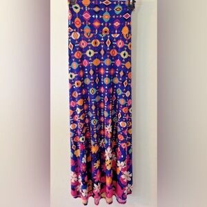 🆕🦄 LuLaRoe Maxi Skirt (Slinky Non-Wrinkling) Floral Dipped XL - RARE FIND! 🌸